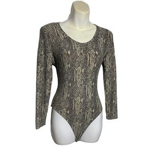 Arnaud de Paris padded shoulders animal prints bodysuits size 43 s/m